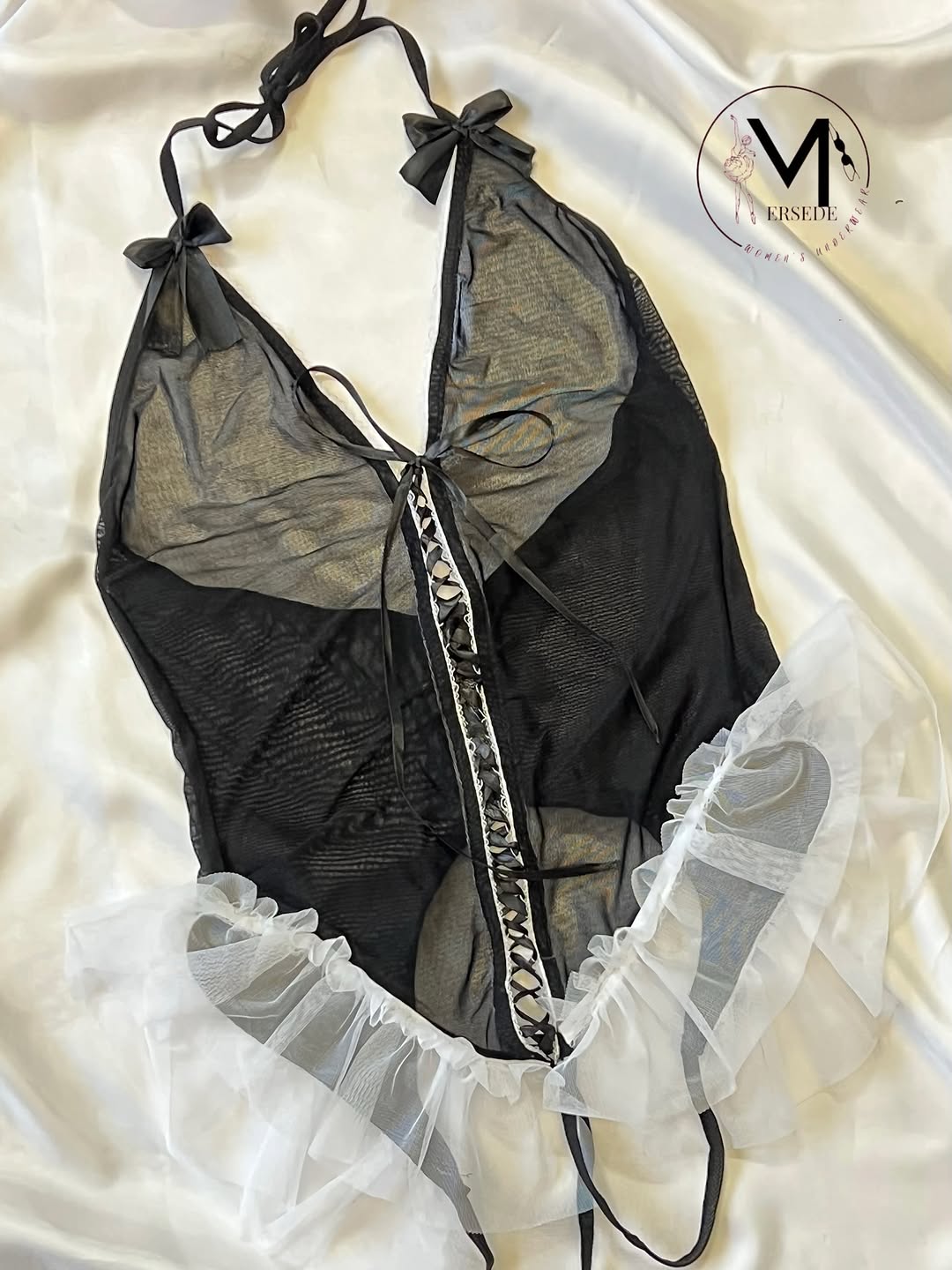 بادی فانتزی فاق باز مشکی سایز L.XL